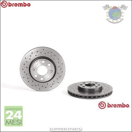 Kit coppia dischi freno forati - coppia,